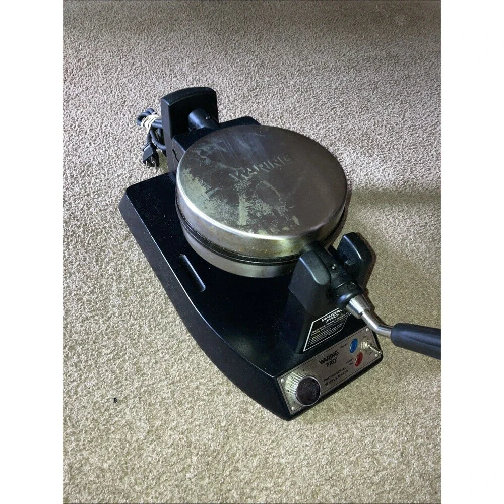 Waring Pro Belgian Waffle Maker Professional WWM400 Series Iron Stainless Black